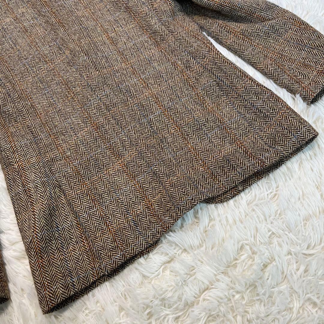 美品✨G-stage ハリスツイード　テーラードジャケット　ヘリンボーン　L相当