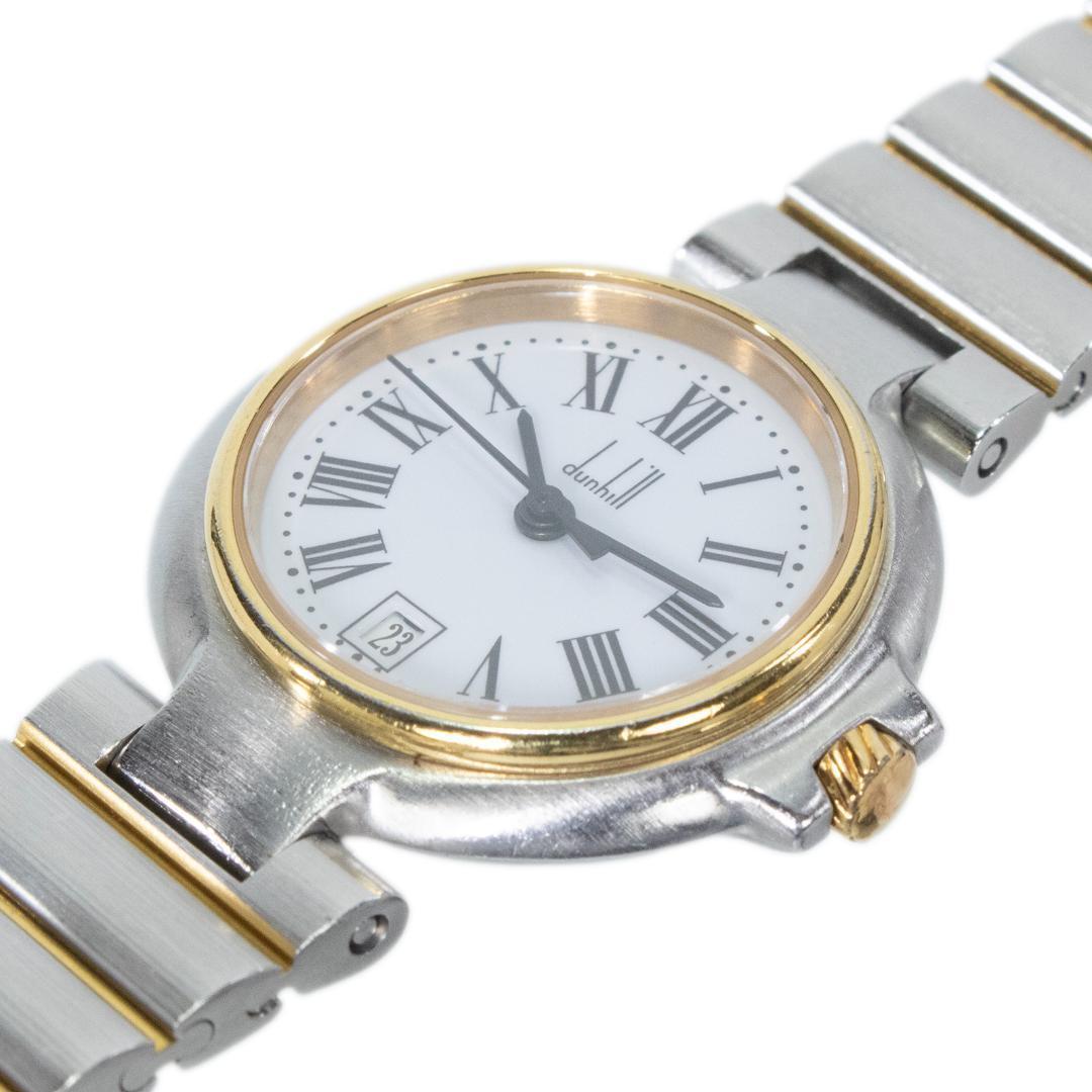 ダンヒル 腕時計 レディース ミレニアム 白 ゴールド ロゴ マーク シンプル