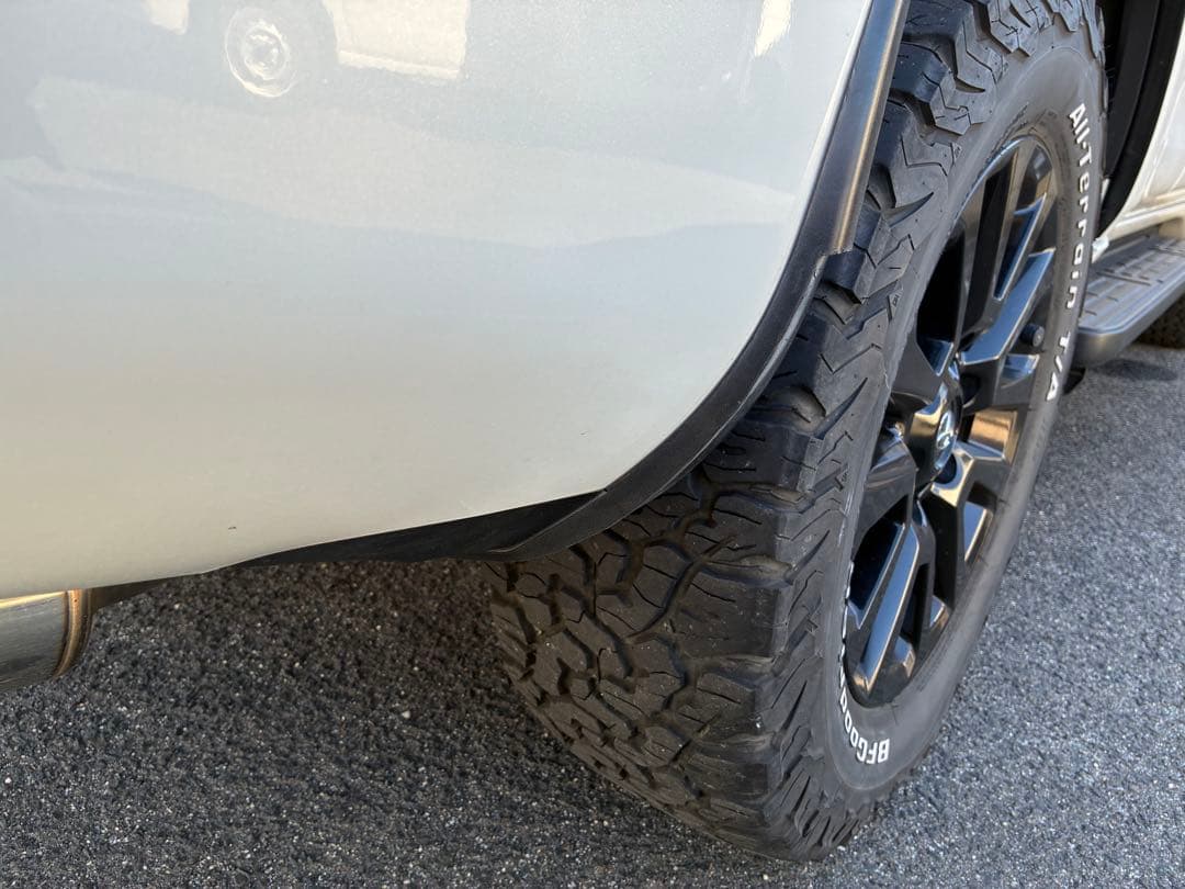 150プラド　純正ショート前後加工マッドガード