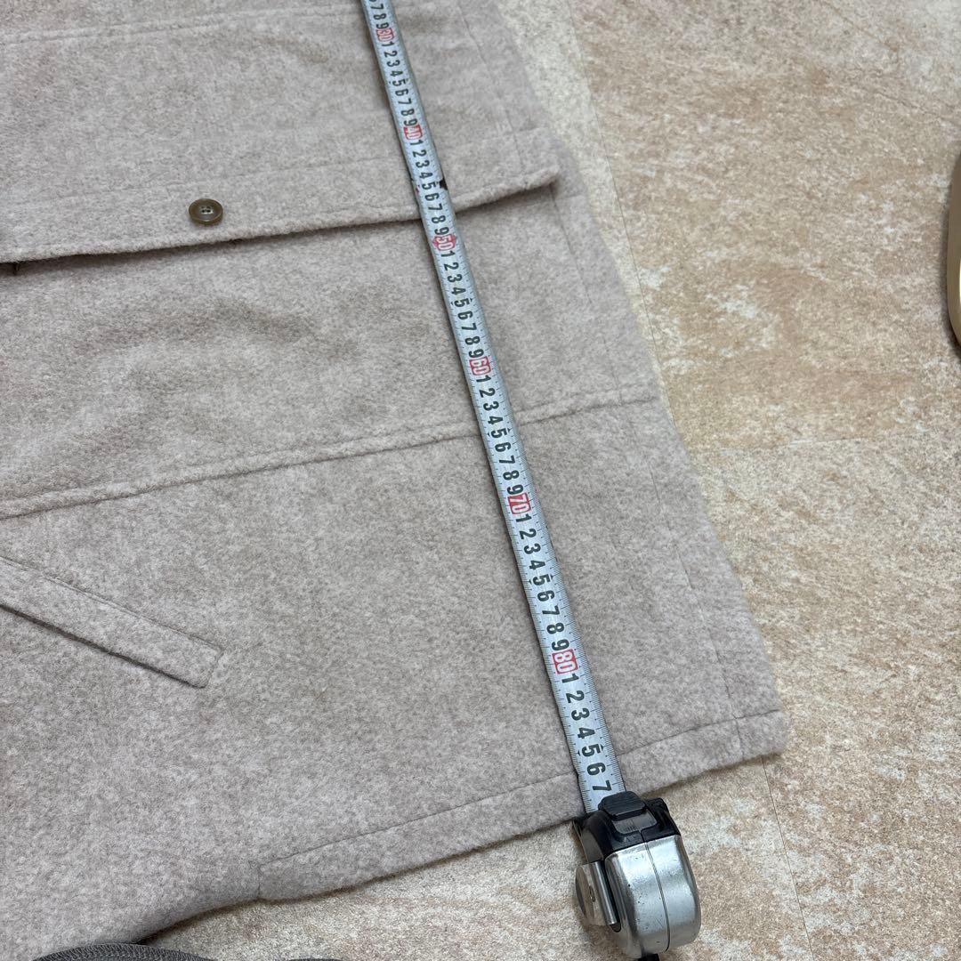 フード付きベージュボアコート