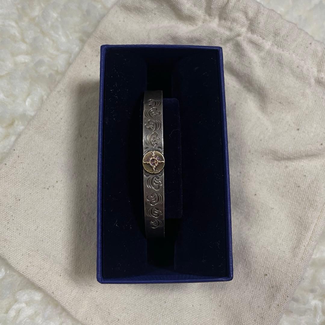FIRST ARROWS k18唐草彫バングル ファーストアローズ 幅8mm