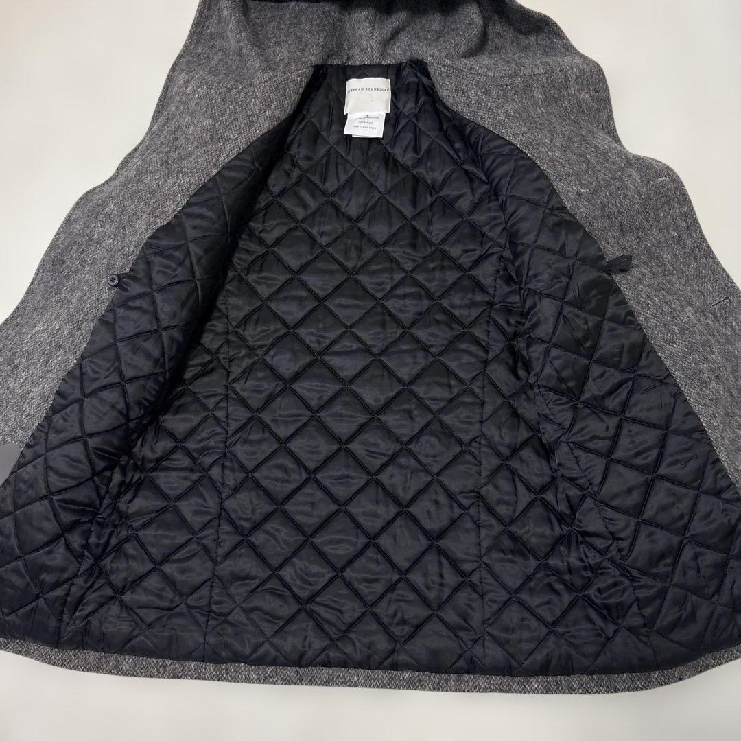 【美品】ステファンシュナイダー　フーデッドウールジャケットXL ウール　グレー