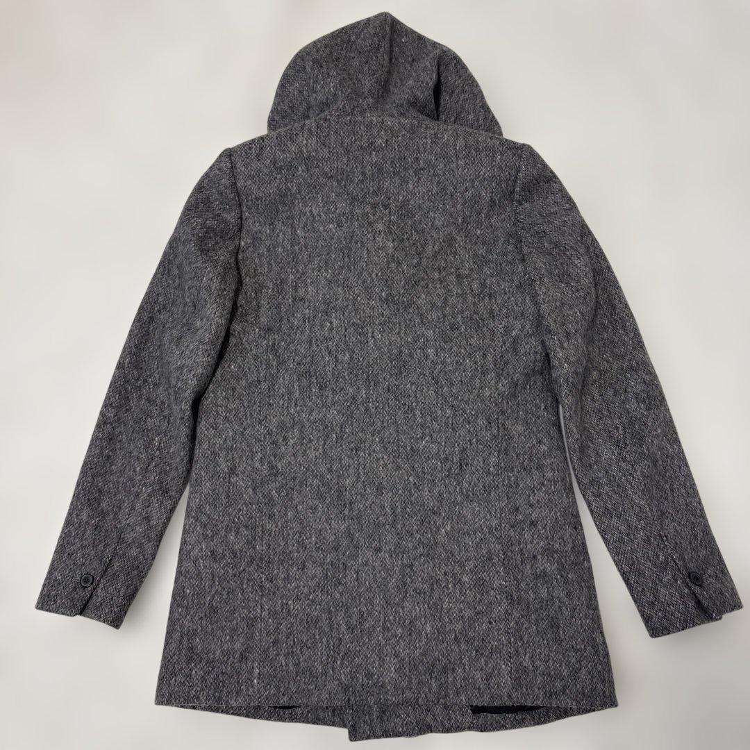 【美品】ステファンシュナイダー　フーデッドウールジャケットXL ウール　グレー