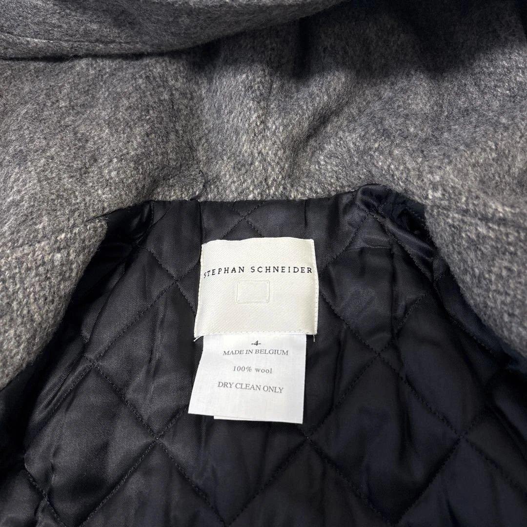 【美品】ステファンシュナイダー　フーデッドウールジャケットXL ウール　グレー