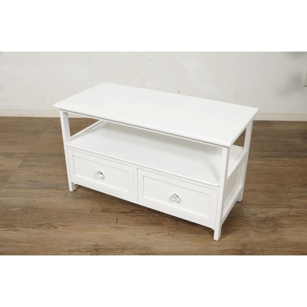 フォロー割【新品】アンティーク調 テレビ台　クリスタル調ハンドル　 幅72㎝