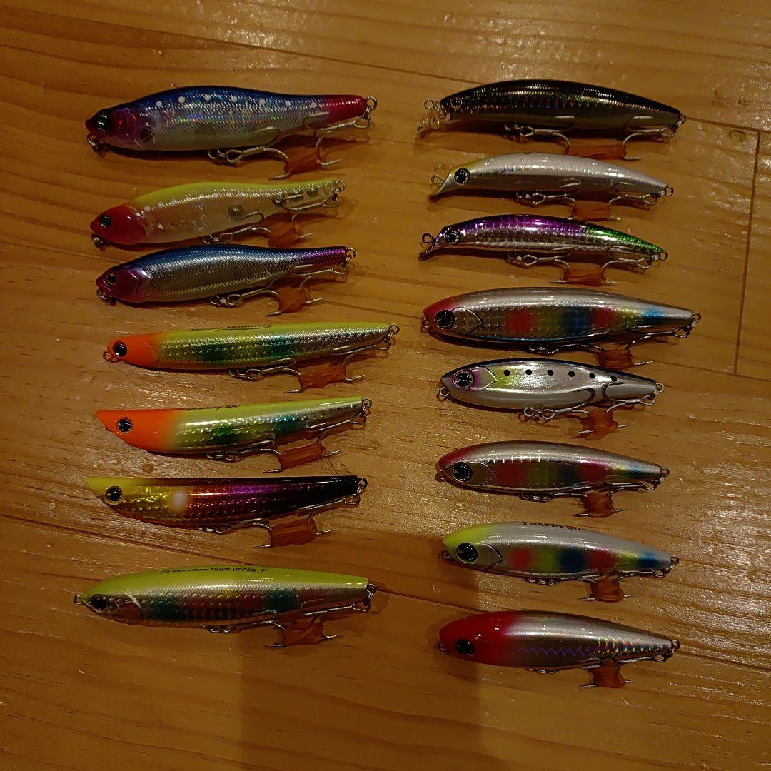 シーバスルアー１５個セット邪道アイマDAIWAトップウォーターミノー