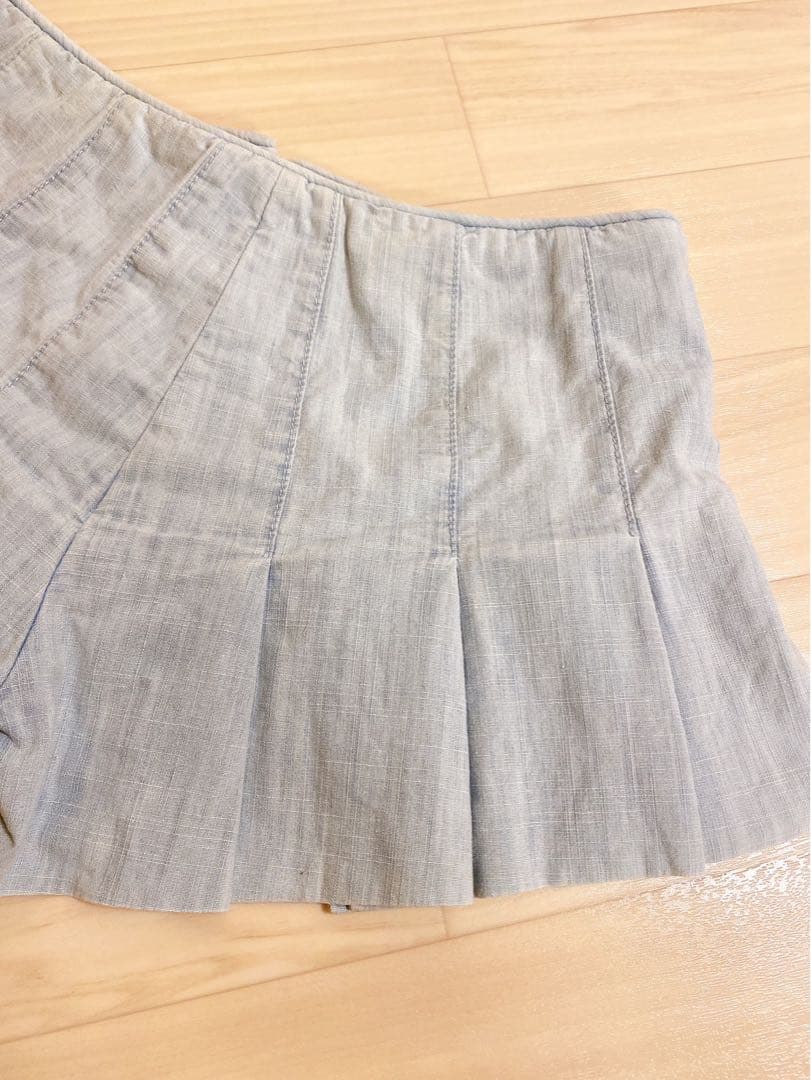 シャネル CHANEL ショートパンツ キュロット 水色 サイズ34 スカート