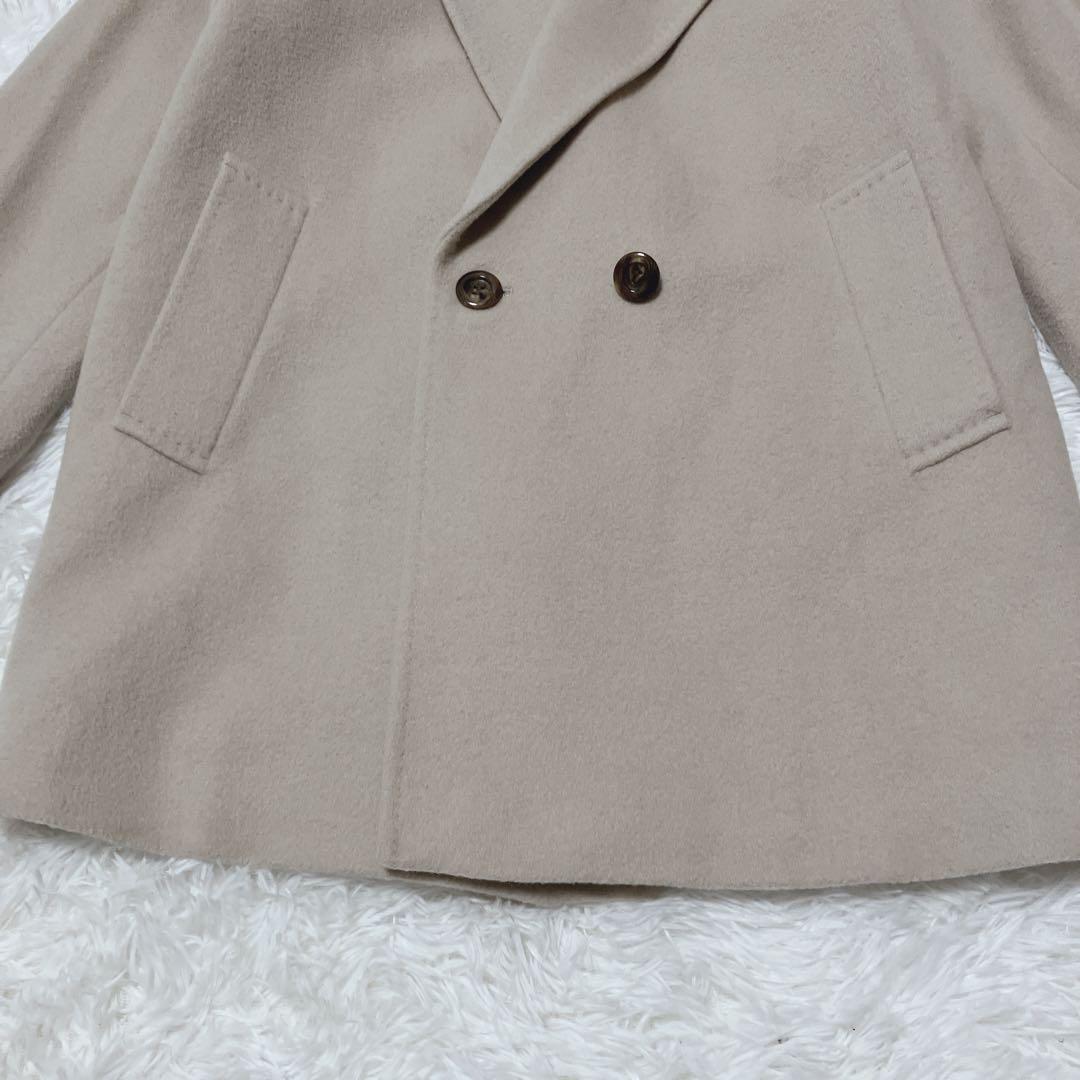 美品　23区　ウールアンゴラビーバー　チェスターコート　ベージュ　36 ダブル