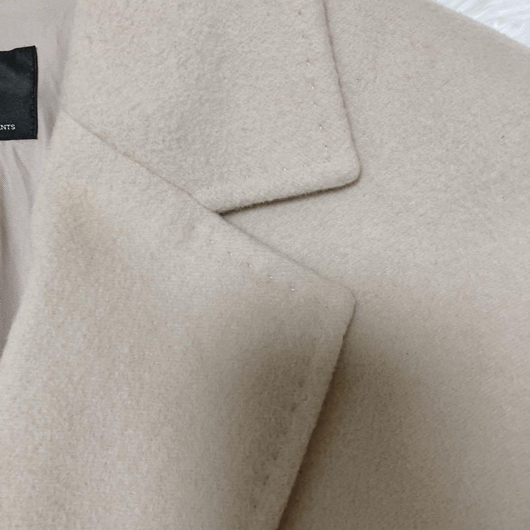 美品　23区　ウールアンゴラビーバー　チェスターコート　ベージュ　36 ダブル