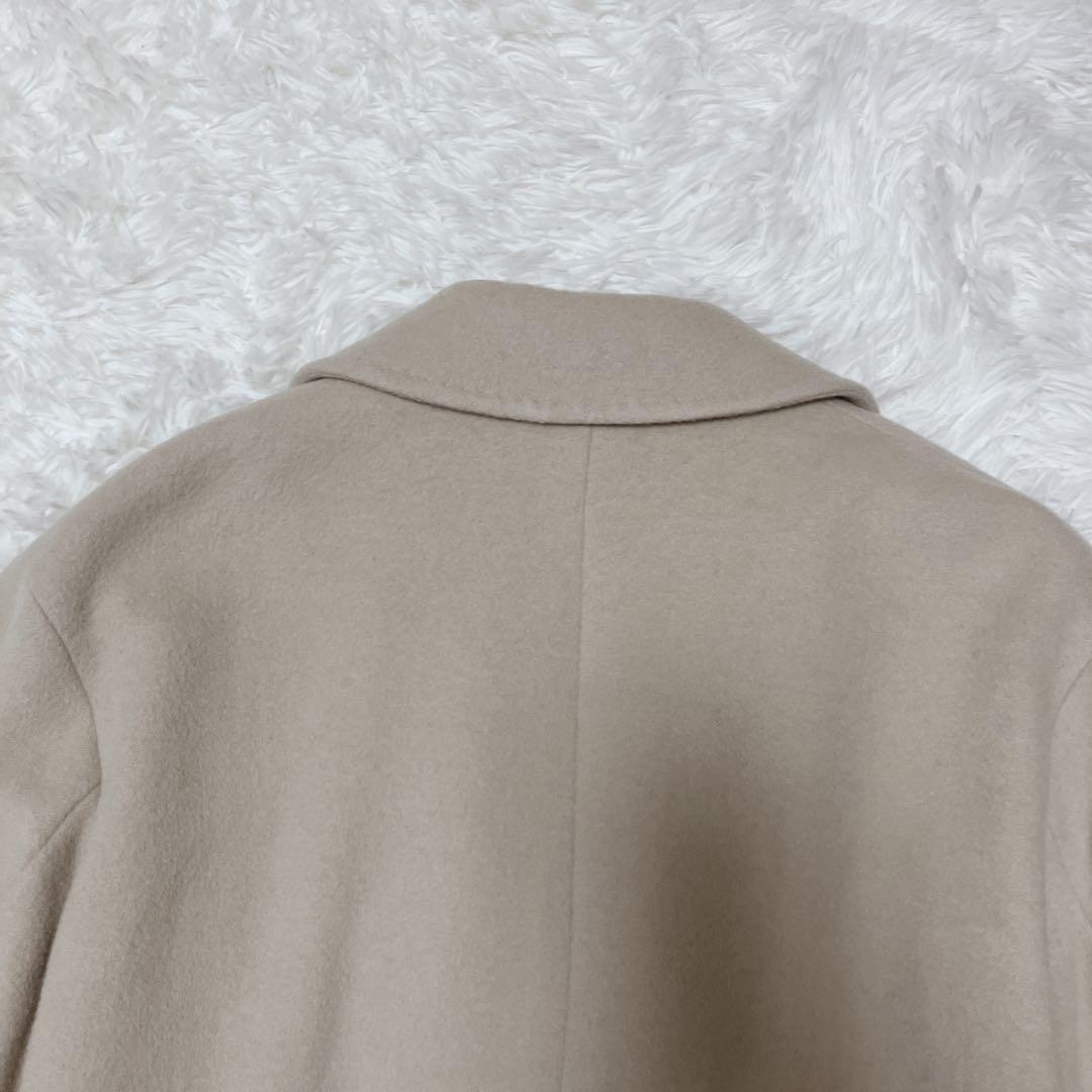 美品　23区　ウールアンゴラビーバー　チェスターコート　ベージュ　36 ダブル