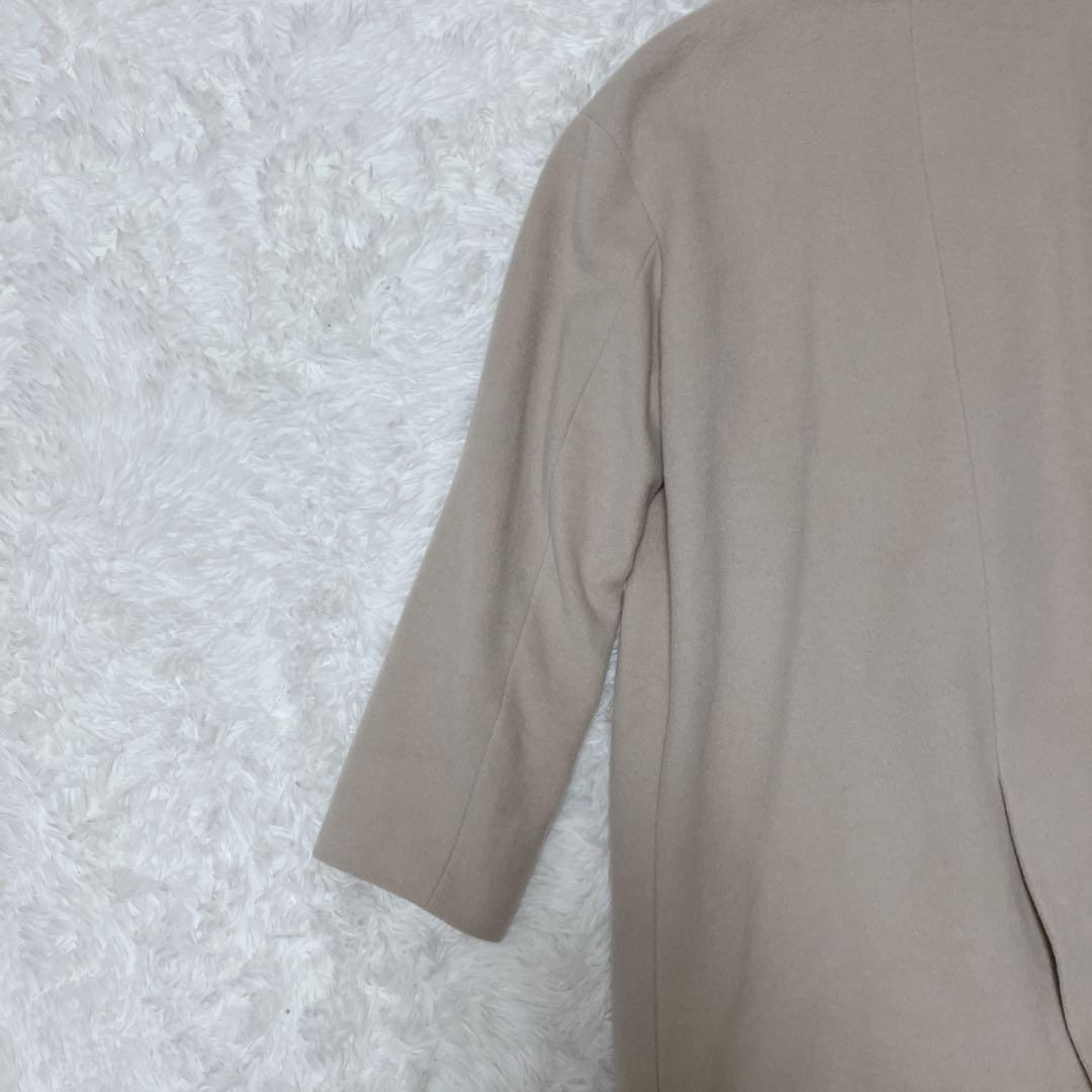 美品　23区　ウールアンゴラビーバー　チェスターコート　ベージュ　36 ダブル