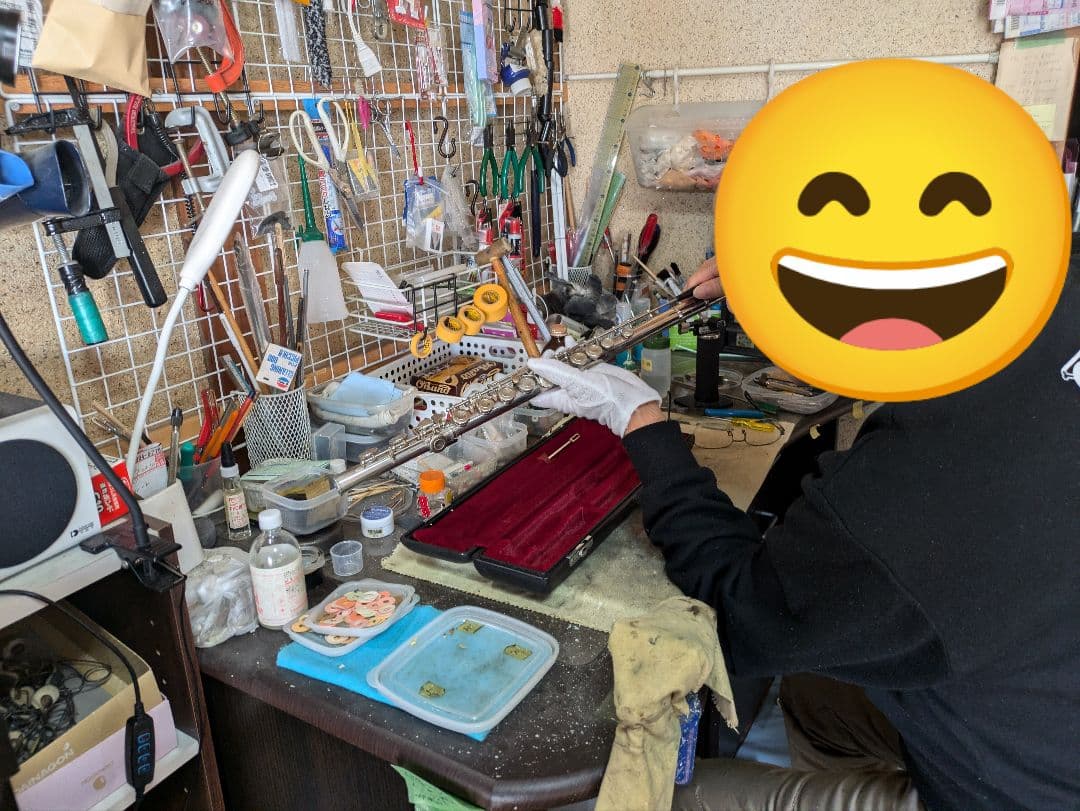 フルート　調整済　美品　ヤマハYFL211SⅡ（Eメカ.銀メッキ仕様）