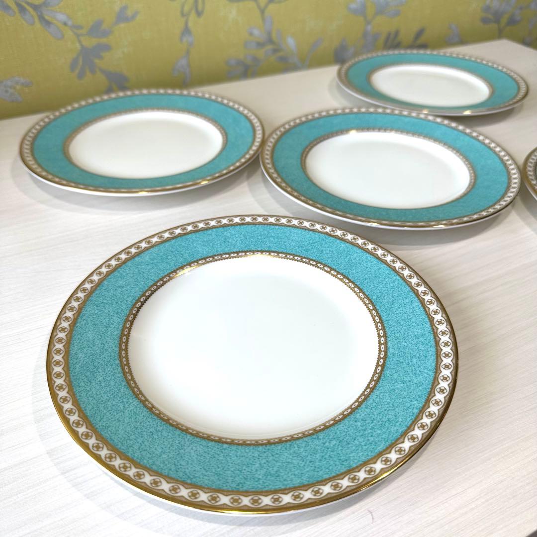 【新春セール】ウェッジウッドユーランダー パウダーターコイズ17cm磁器5枚