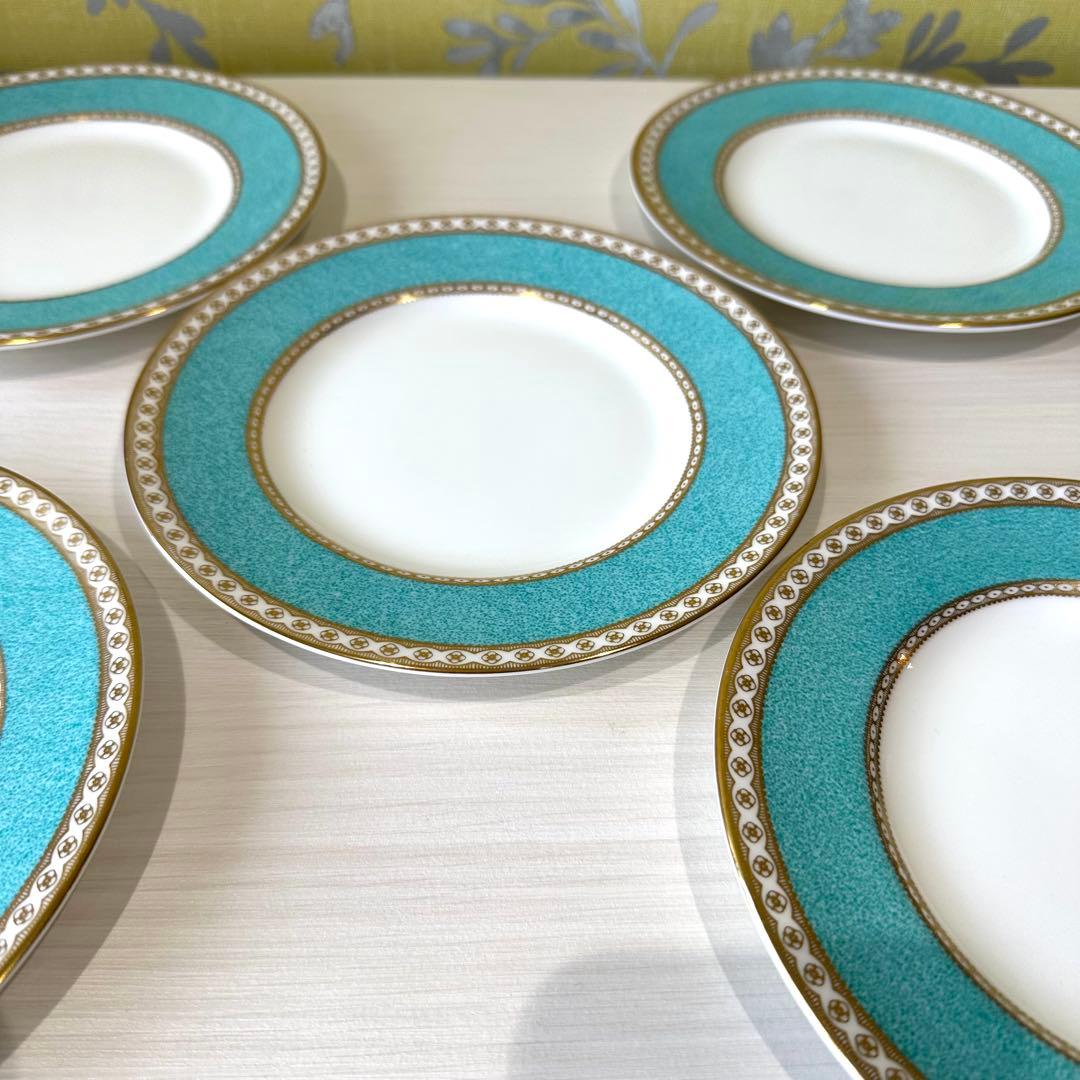 【新春セール】ウェッジウッドユーランダー パウダーターコイズ17cm磁器5枚