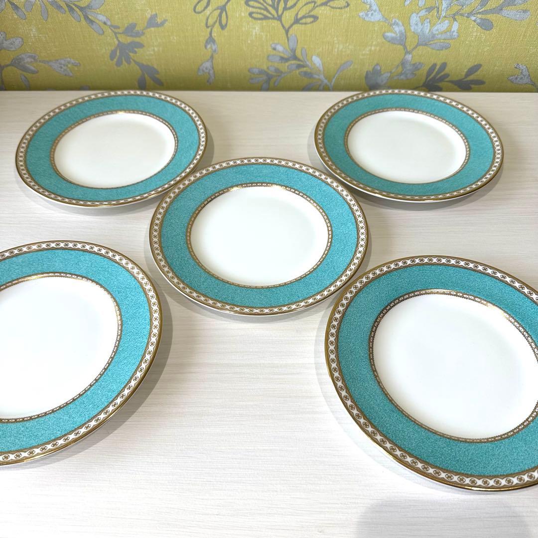 【新春セール】ウェッジウッドユーランダー パウダーターコイズ17cm磁器5枚