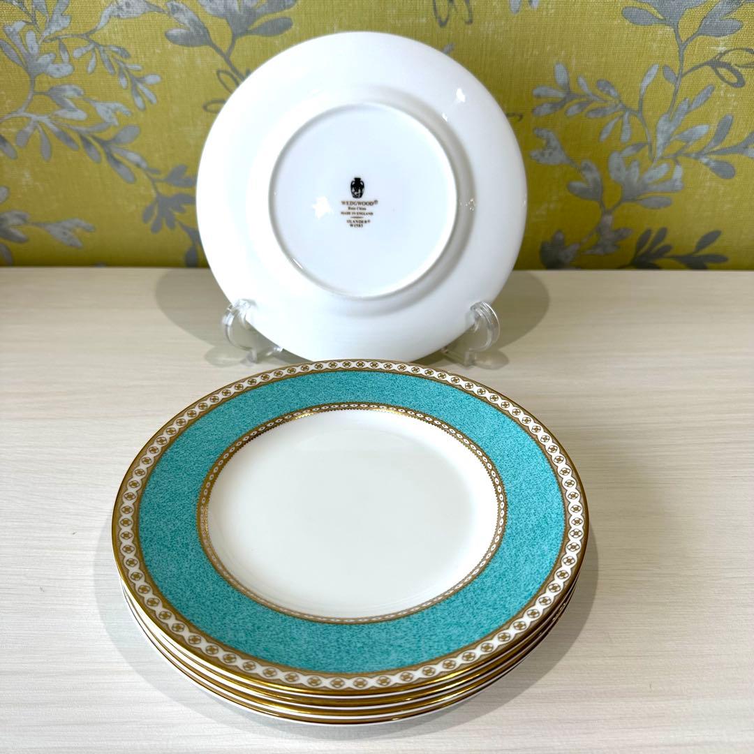 【新春セール】ウェッジウッドユーランダー パウダーターコイズ17cm磁器5枚