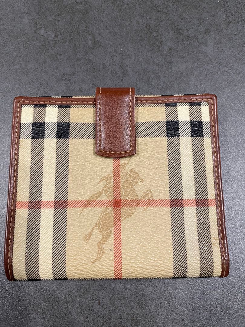 BURBERRY バーバリー 二つ折り財布 ノバチェック レザー ヴィンテージ