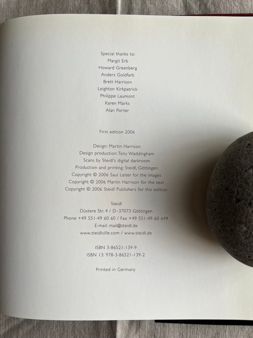 アート・デザイン・音楽 SAUL LEITER Early Color First edition