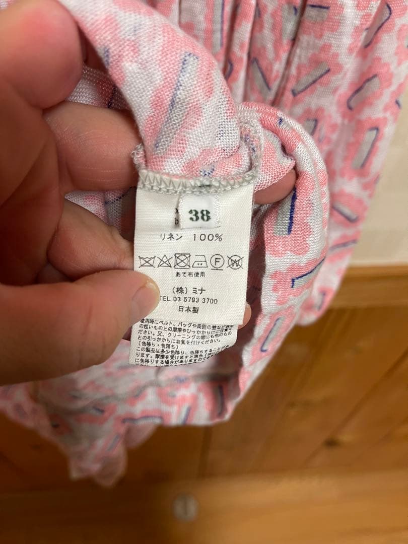 ミナペルホネン　biscuits ピンク　ワンピース