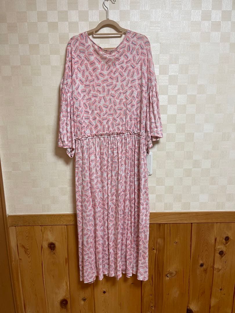 ミナペルホネン　biscuits ピンク　ワンピース