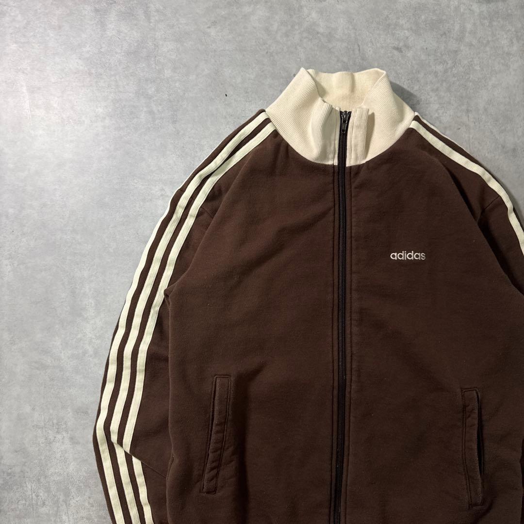 【最高峰】adidas 00sトラックジャケット ジャージ ブラウン ベージュ