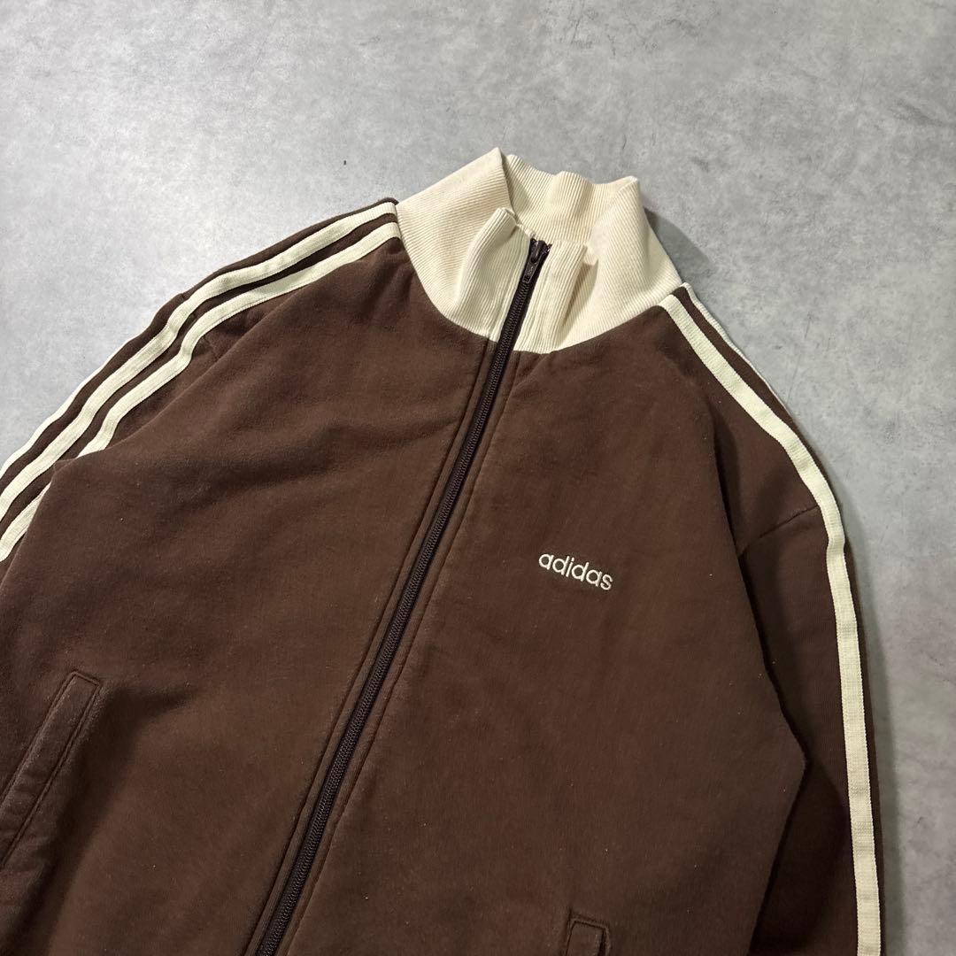 【最高峰】adidas 00sトラックジャケット ジャージ ブラウン ベージュ