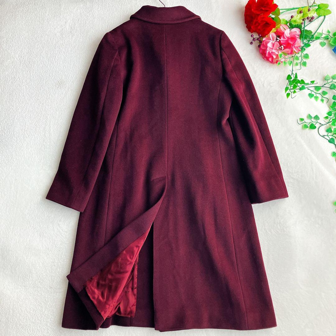 アクアスキュータム★アンゴラ カシミヤ チェスターコート シャドウロゴ Aライン