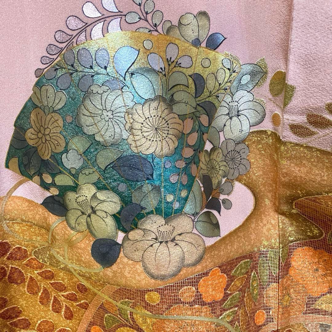 【専用】着物-辻が花着物157【訪問着作家物】家紋入り上質美品 格調高い他３点