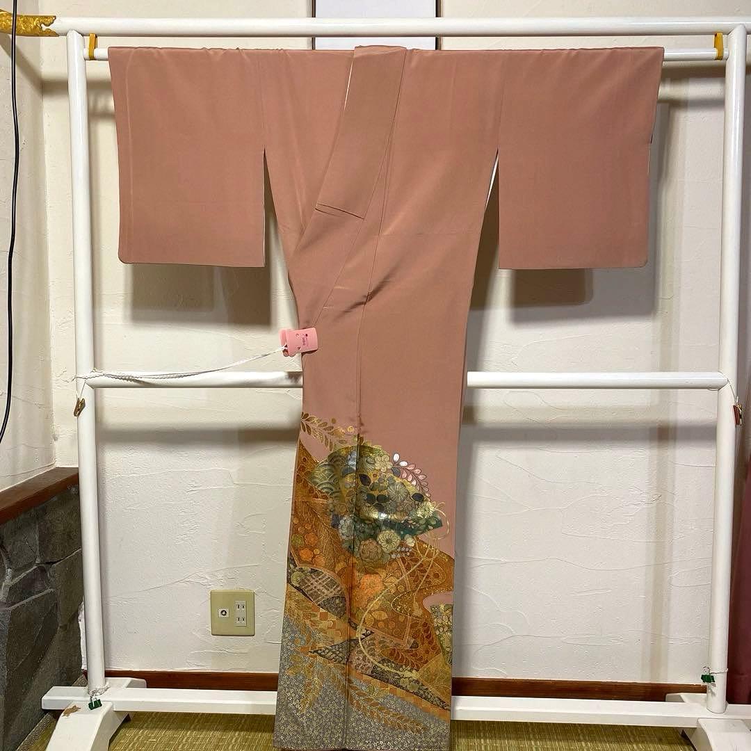 【専用】着物-辻が花着物157【訪問着作家物】家紋入り上質美品 格調高い他３点