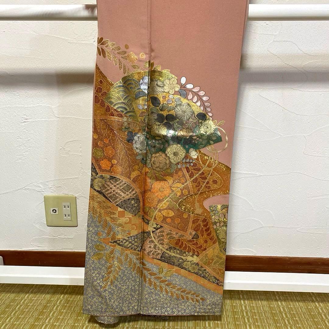 【専用】着物-辻が花着物157【訪問着作家物】家紋入り上質美品 格調高い他３点