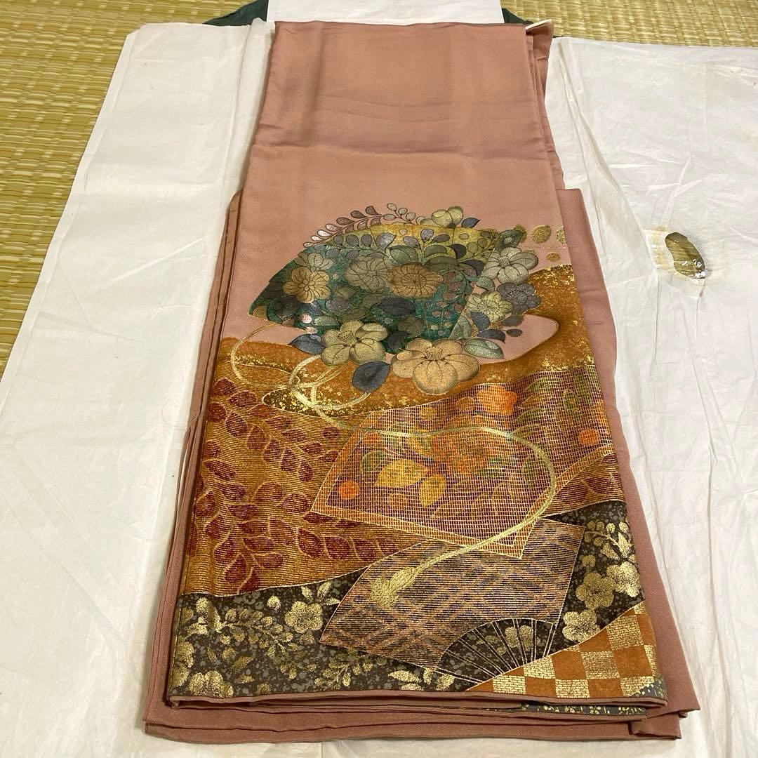【専用】着物-辻が花着物157【訪問着作家物】家紋入り上質美品 格調高い他３点