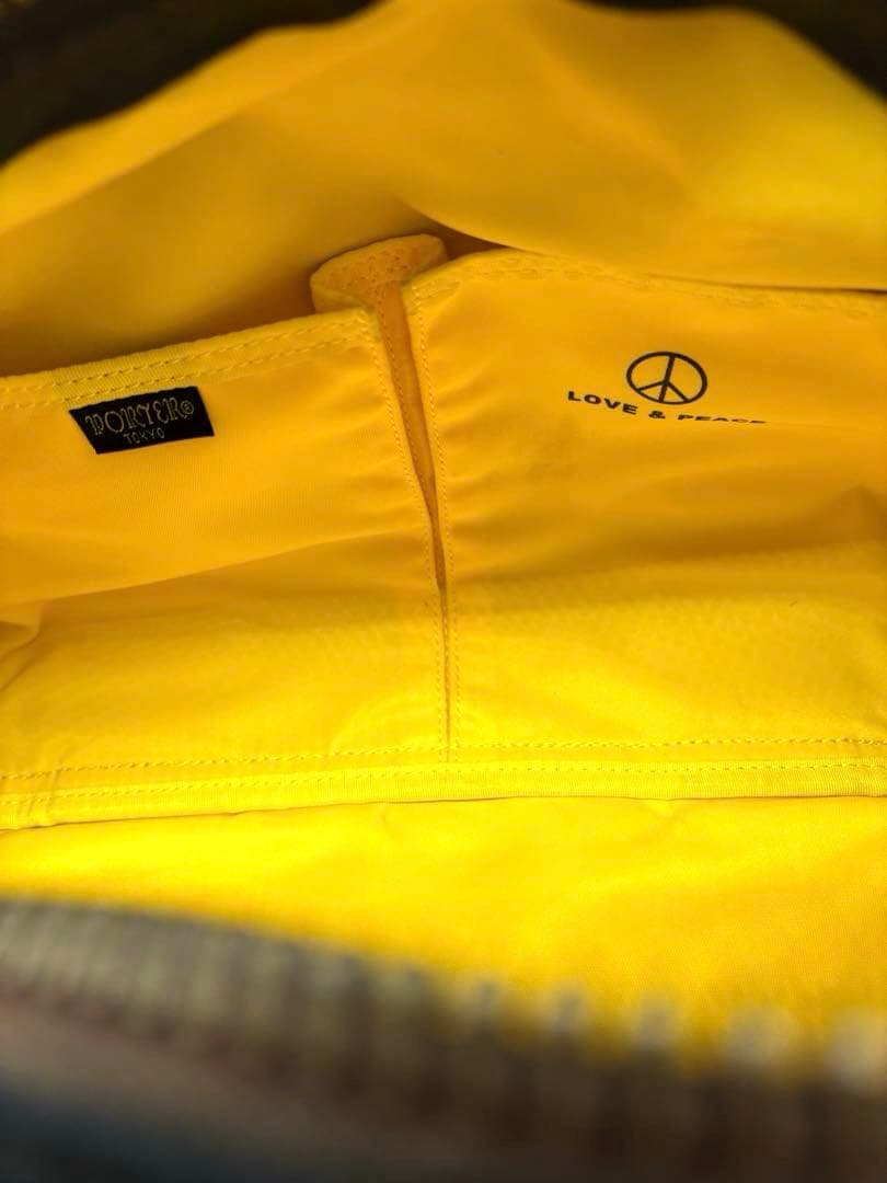 美品　ポーター　ラブアンドピース　2way ボストンバッグ　ロゴ　ブラック