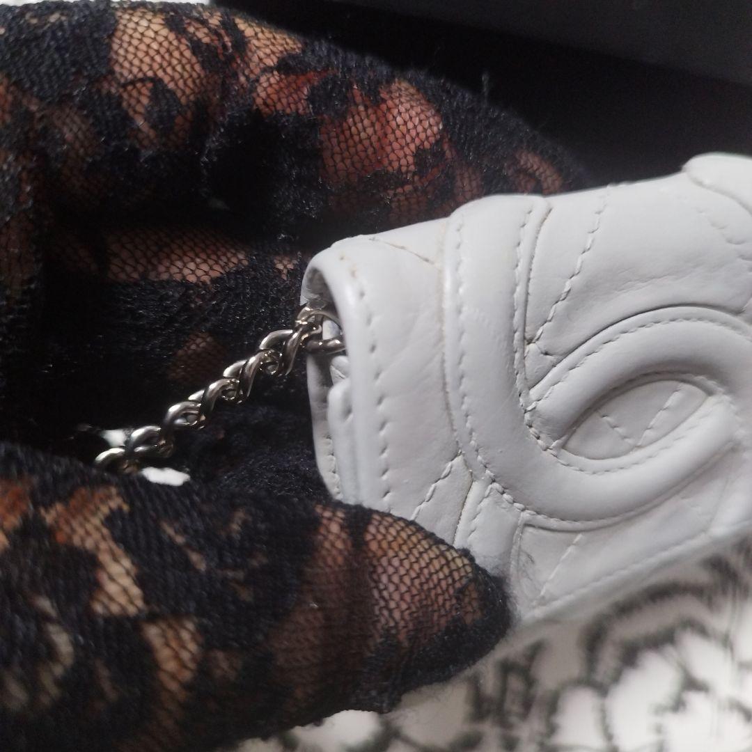 CHANEL シャネルカンボンライン　グレー レザー キーケース　ケース