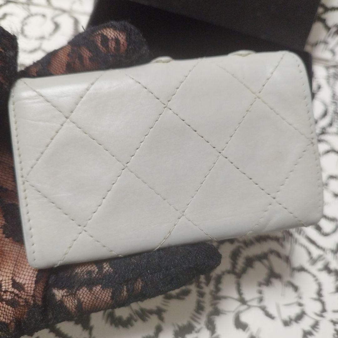 CHANEL シャネルカンボンライン　グレー レザー キーケース　ケース