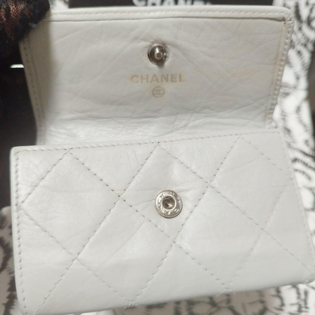 CHANEL シャネルカンボンライン　グレー レザー キーケース　ケース