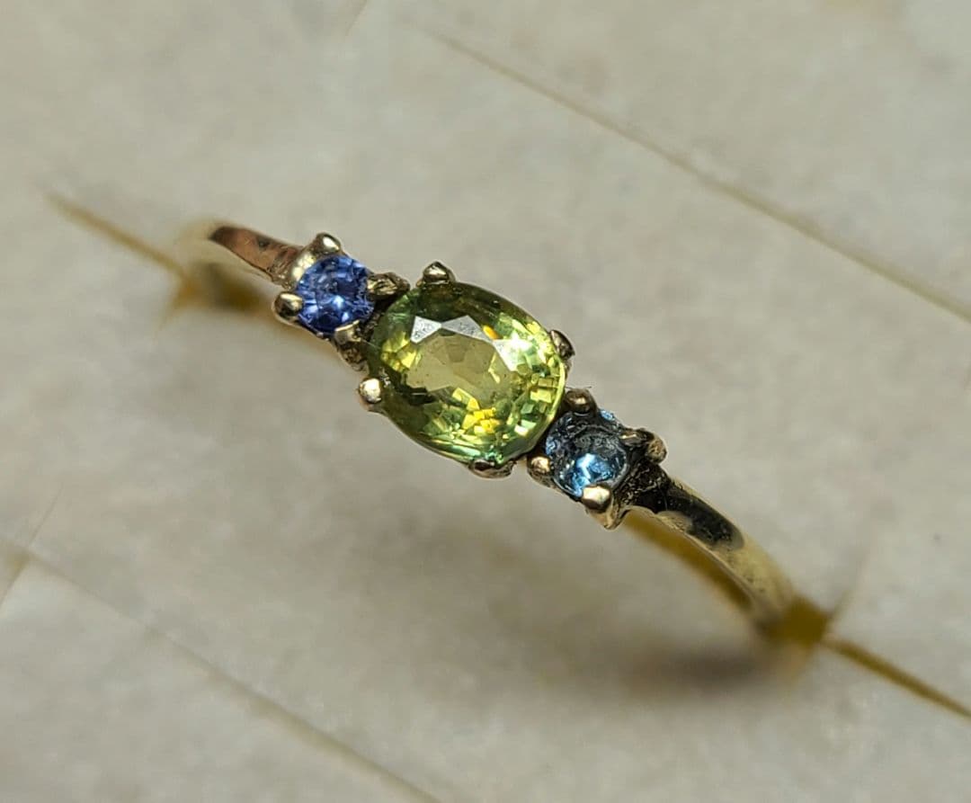 minはる美しい照り!!★バイカラーサファイア★リングオーダー