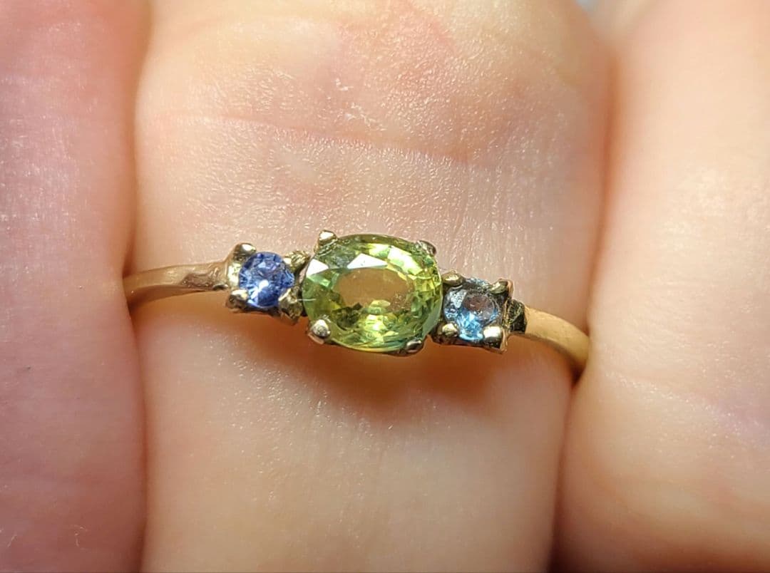 minはる美しい照り!!★バイカラーサファイア★リングオーダー