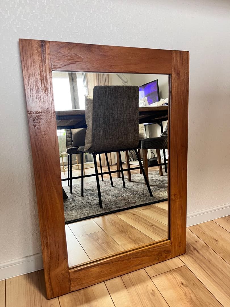 【adepeche/アデペシュ】オールドチークミラー　S