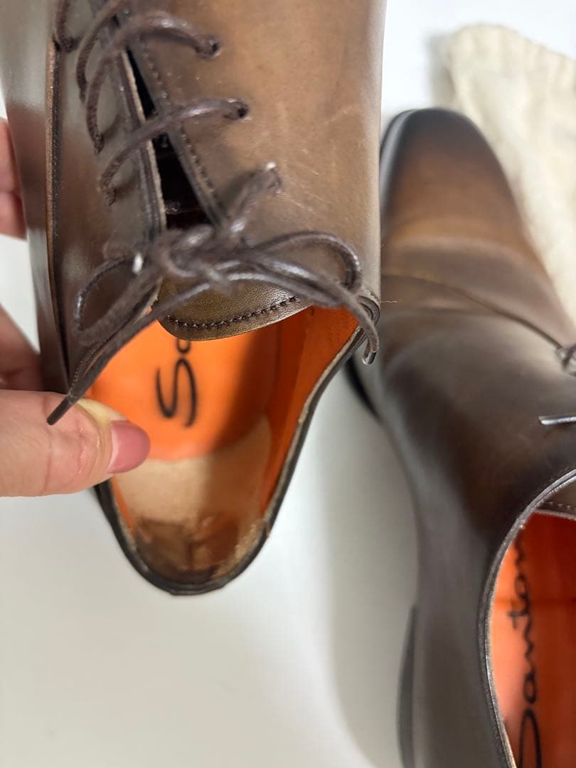 Santoni ブラウン ドレスシューズ 7