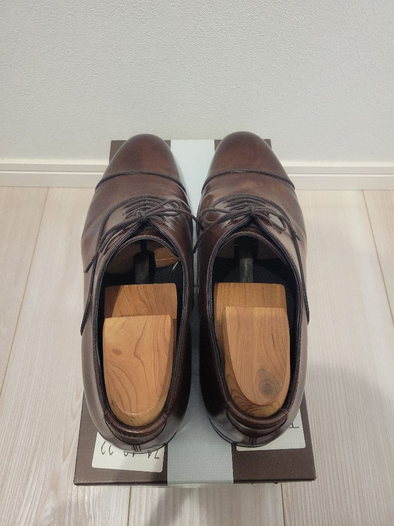 【美品】マドラス M421 内羽根ストレートチップ ビジネスシューズ ブラウン