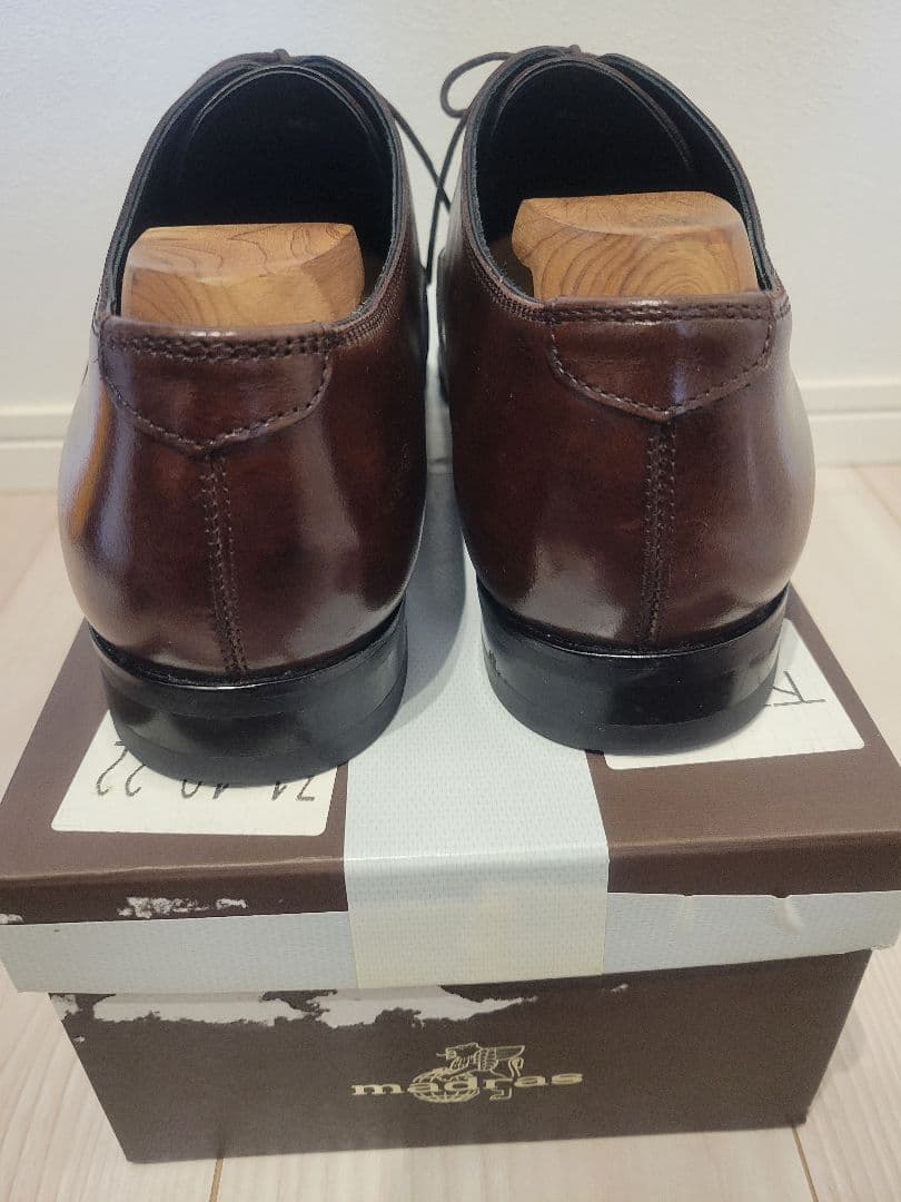 【美品】マドラス M421 内羽根ストレートチップ ビジネスシューズ ブラウン