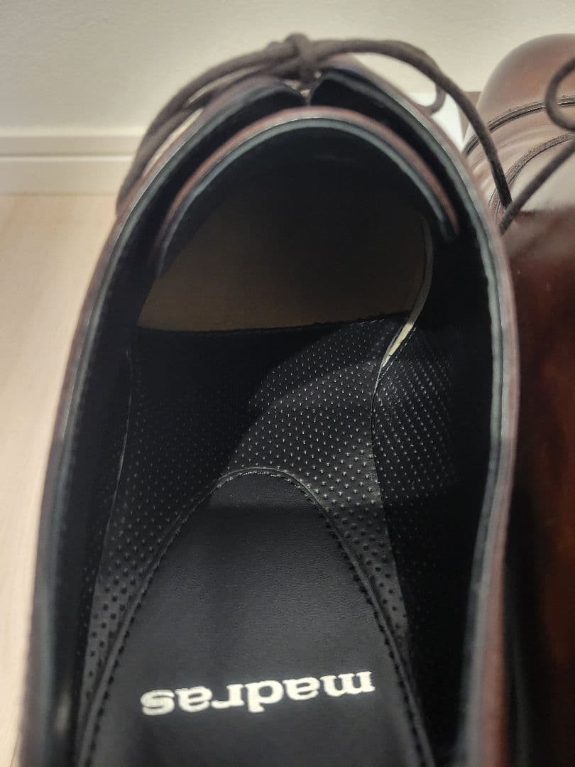 【美品】マドラス M421 内羽根ストレートチップ ビジネスシューズ ブラウン