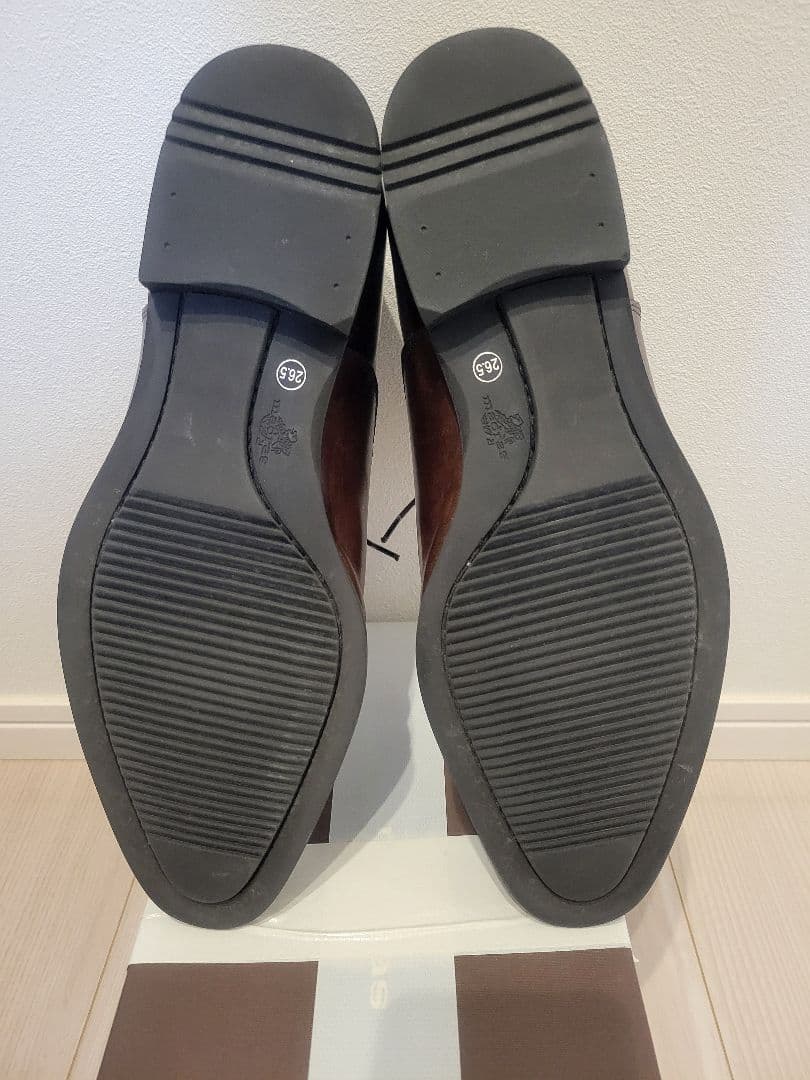 【美品】マドラス M421 内羽根ストレートチップ ビジネスシューズ ブラウン