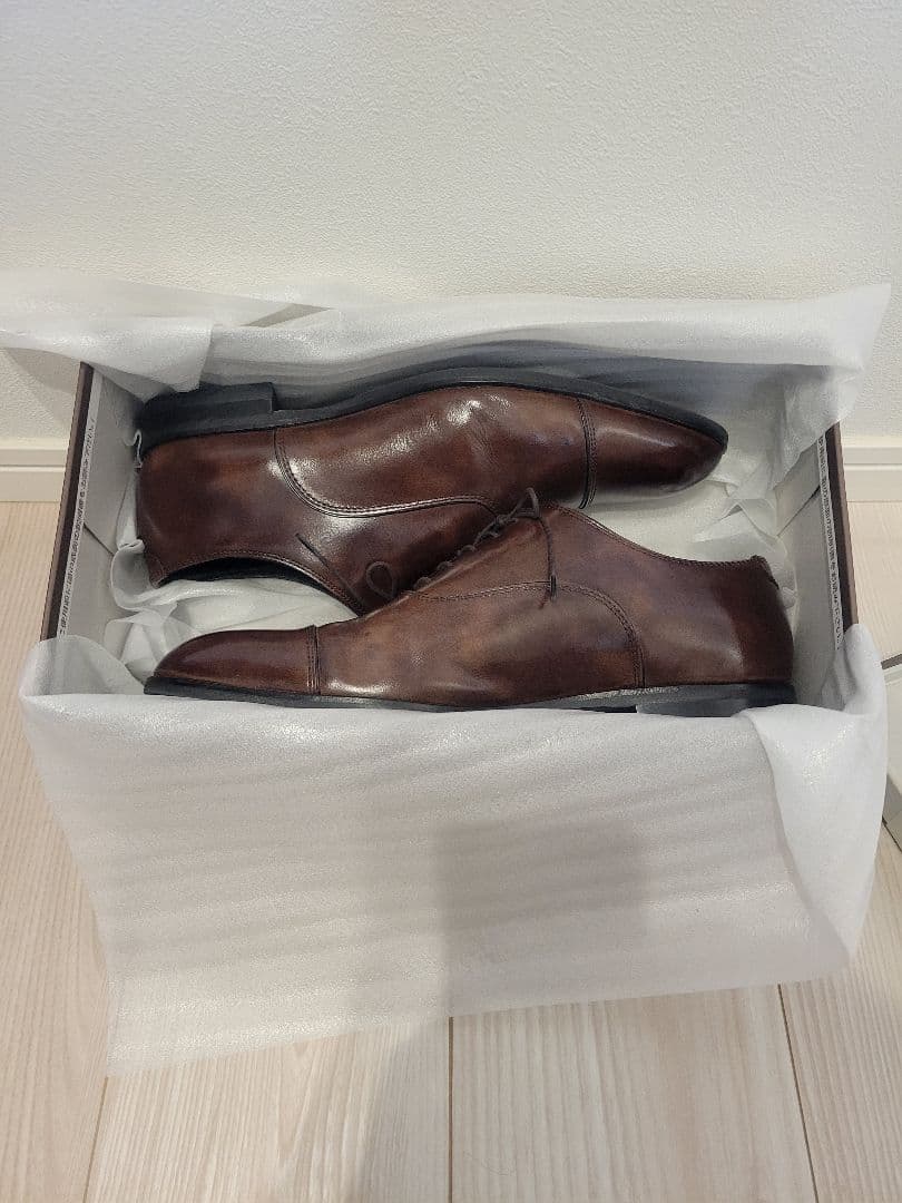 【美品】マドラス M421 内羽根ストレートチップ ビジネスシューズ ブラウン