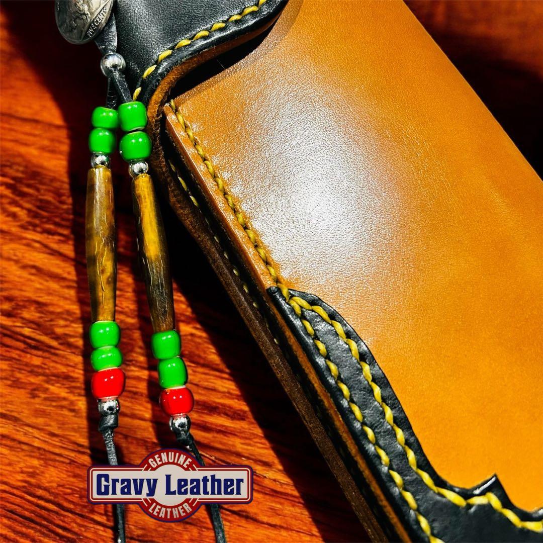 Gravy Leather 栃木レザー 本革 長財布 ファニー ホワイトハーツ