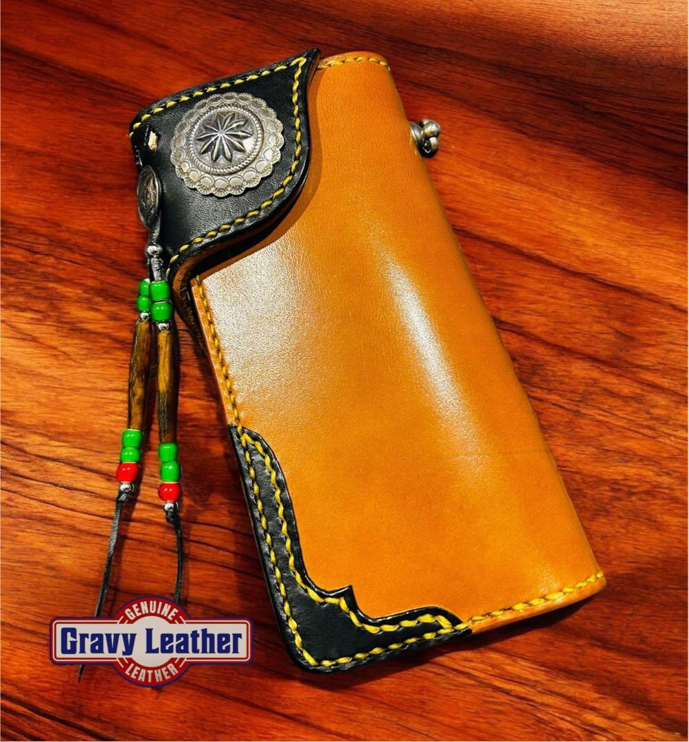 Gravy Leather 栃木レザー 本革 長財布 ファニー ホワイトハーツ