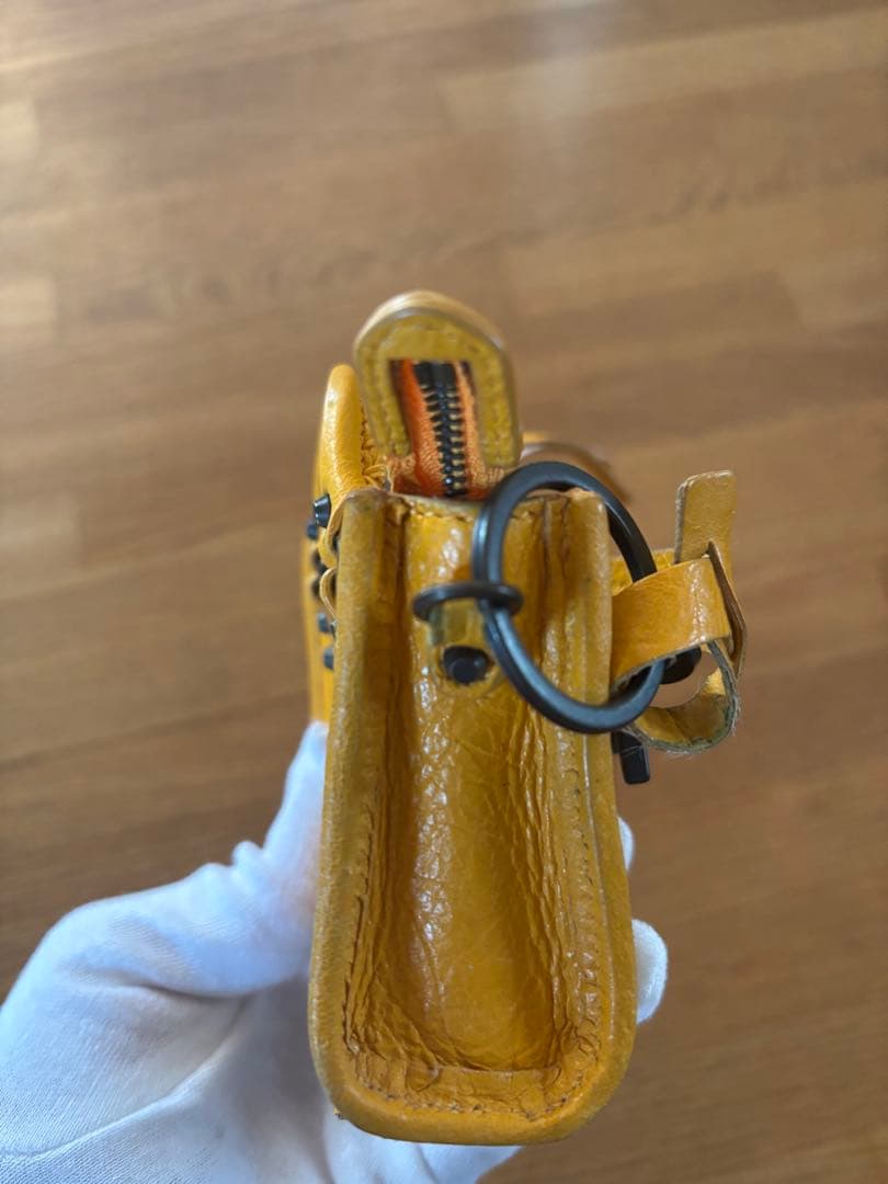 12B614/バレンシアガ/バッグチャーム/チャーム/シティ/キーリング/黄色