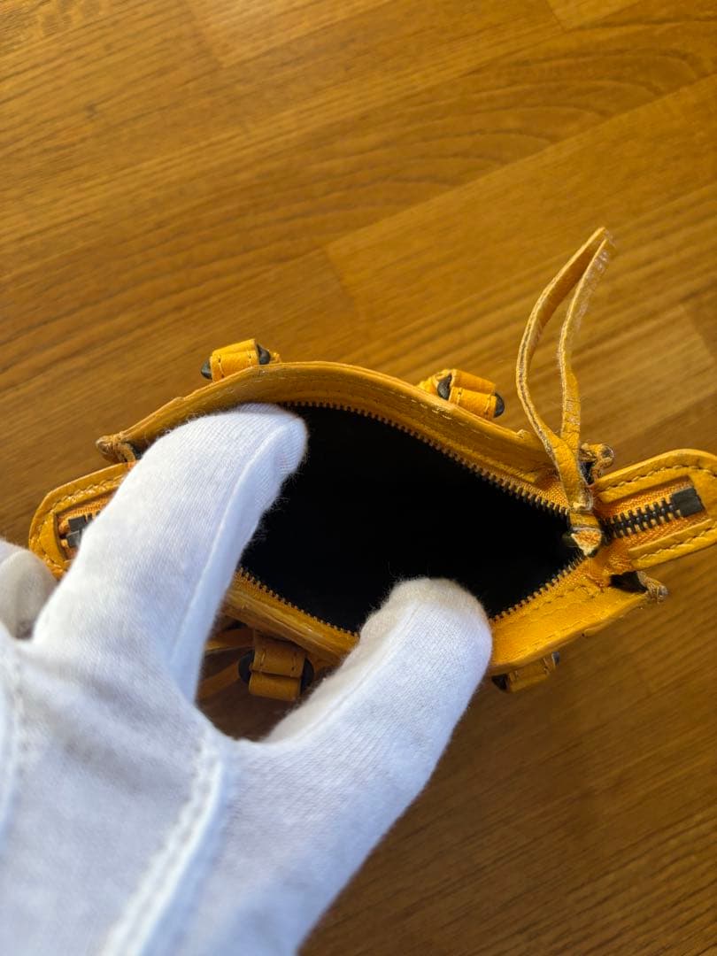 12B614/バレンシアガ/バッグチャーム/チャーム/シティ/キーリング/黄色