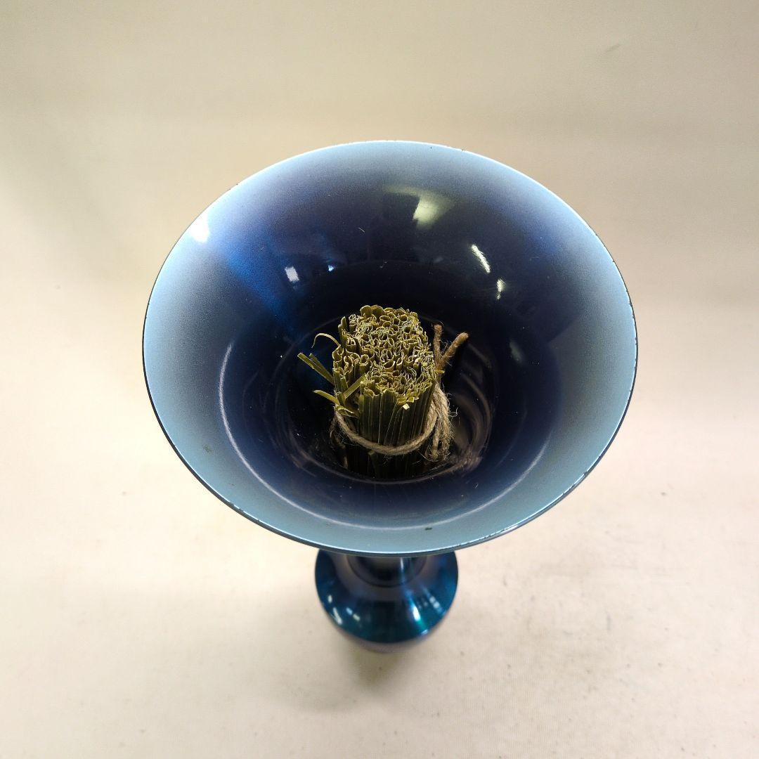 銅製花器　こみわら付き　池坊好み　池坊花器