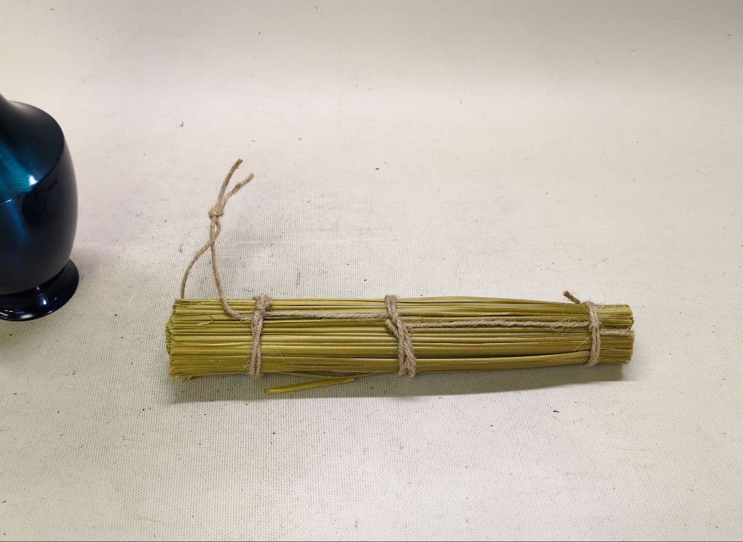 銅製花器　こみわら付き　池坊好み　池坊花器